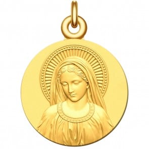 Médaille Madone Antique (Or Jaune)