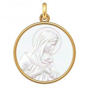 Médaille la Vierge Marie (Or & Nacre)