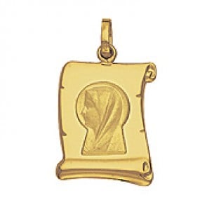 Médaille Vierge Parchemin (Or Jaune)