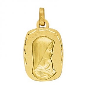 Médaille Vierge Rectangle (Or Jaune)