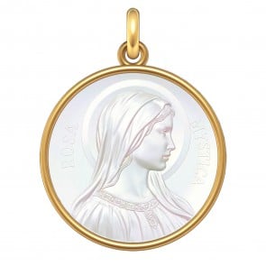 Médaille Rosa Mystica (Or & Nacre)