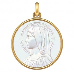 Médaille Vierge - Virgo Maria (Or & Nacre)