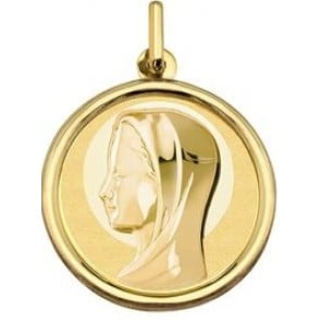 Médaille Vierge au voile profil gauche