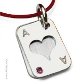 Pendentif Poker Coeur (Argent)