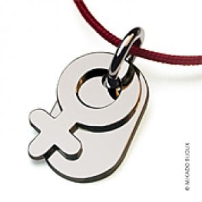 Pendentif Sex Symbol Girl (Or Blanc)