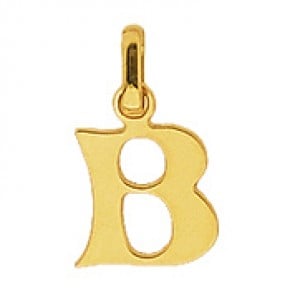 Pendentif Alphabet Lettre B (Or Jaune)