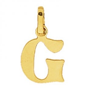 Pendentif Alphabet Lettre G (Or Jaune)