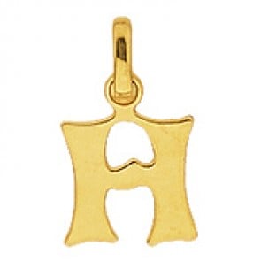 Pendentif Alphabet Lettre H (Or Jaune)