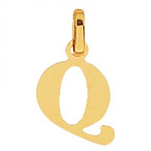 Pendentif Alphabet Lettre Q (Or Jaune)