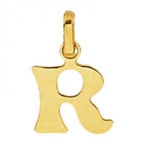 Pendentif Alphabet Lettre R (Or Jaune)