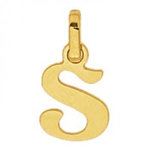 Pendentif Alphabet Lettre S (Or Jaune)