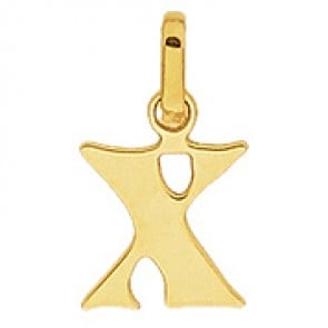 Pendentif Alphabet Lettre X (Or Jaune)