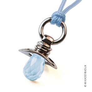 Pendentif Dummy Topaze Bleue (Argent)