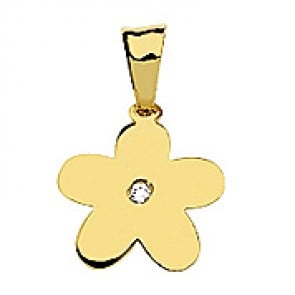 Pendentif Enfant Fleur (Or Jaune)