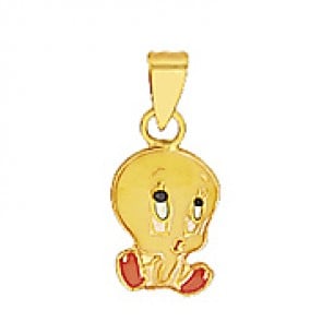 Pendentif Titi Jaune et Orange (Or Jaune)