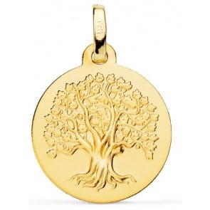 Médaille Arbre de Vie Mate (Or Jaune) 