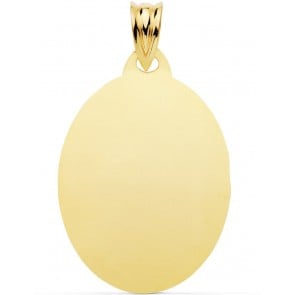 Médaille ovale lisse (Or Jaune 9K)