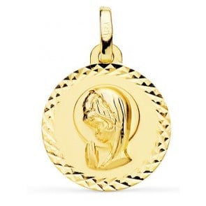 Médaille Vierge fille ciselée