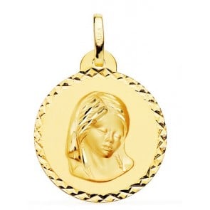 Médaille Vierge Marie ciselée de face