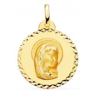 Médaille Vierge Marie ciselée profil droit