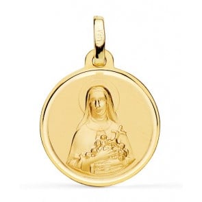 Médaille Sainte Thérèse bord poli