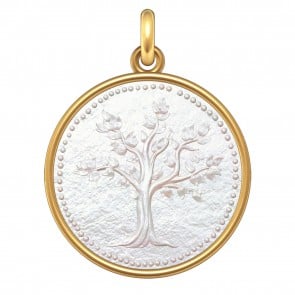 Médaille Arbre de Vie Perlé (Or & Nacre)
