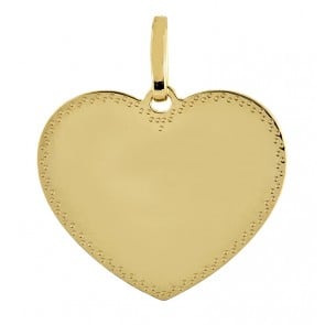 Pendentif Coeur Petits Grains (Or Jaune)