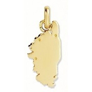 Pendentif Corse contour or jaune 