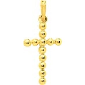 Pendentif Croix Perles d'or