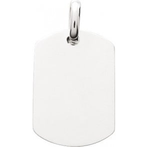 Pendentif grande plaque militaire (argent)