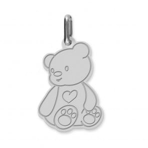 Pendentif ourson (Or Blanc)