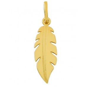 Pendentif Plume (Or Jaune)