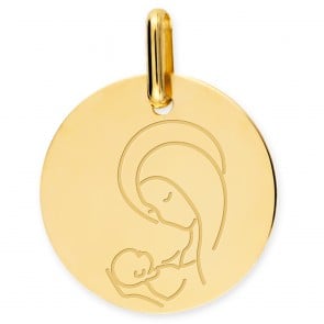 Médaille Vierge à l'enfant (Or Jaune)