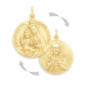 Médaille Scapulaire-18mm (Or Jaune)