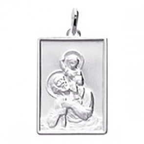 Médaille St-Christophe Rectangle (Argent)