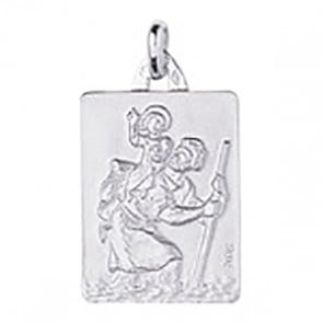 Médaille St-Christophe Rectangle (Argent)