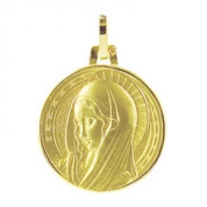 Médaille Vierge auréolée (Or Jaune)