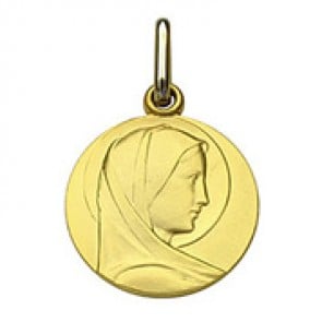 Médaille Vierge Massive (Or Jaune)