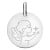 Médaille petit ange à l'étoile (Or Blanc 9K)