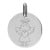 Medaille Ange Fille (Or Blanc 9K)