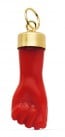 Pendentif Main Amulette Rouge (Or Jaune)