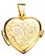 Pendentif porte-photo fleurs forme coeur