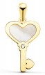 Pendentif Clé Nacre (Or jaune)