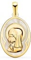 Médaille Vierge en prière Nacre ovale