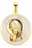 Médaille Vierge en prière Nacre