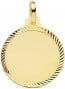 Médaille Ronde bords Soleil (Or Jaune 9K)