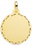 Médaille Ronde bords ciselés (Or Jaune 9K)