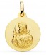 Médaille Sacré-Coeur de Jésus satinée (Or Jaune 9K)