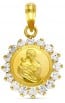 Médaille Mère et l'enfant entourage oxydes