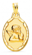Médaille Ange ovale bords élégants (Or Jaune 9K)